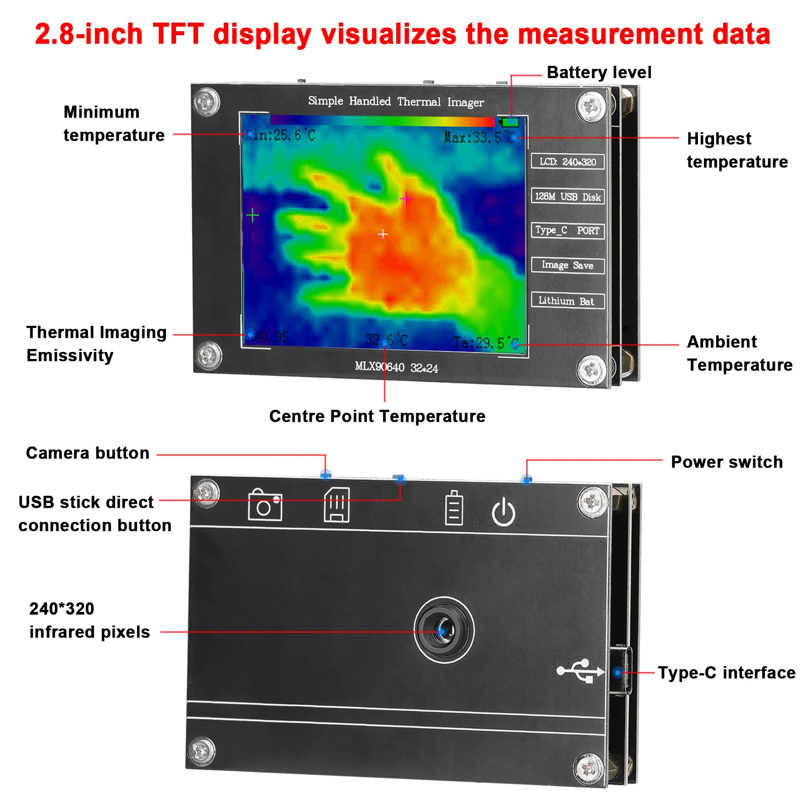32*24 Thermal Imager -40℃ to 3 - Thermal Imaging Camera Pcb Repair 评论和价格